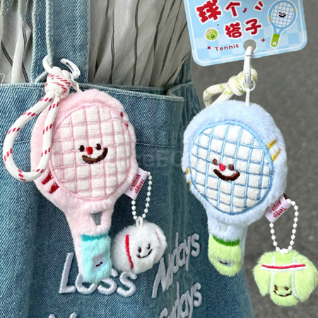客製化公仔網球拍鑰匙扣掛件禮品