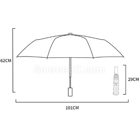客製化圓角全自動摺疊雨傘禮品