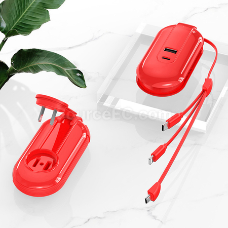 客製化一拖三充電器禮品