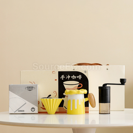 客製化手磨咖啡機咖啡壺手沖商務禮品套裝禮品