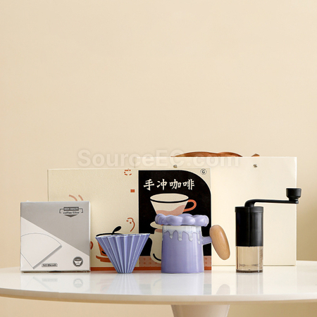 客製化手磨咖啡機咖啡壺手沖商務禮品套裝禮品