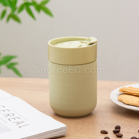 客製化旅行矽膠帶蓋陶瓷杯禮品