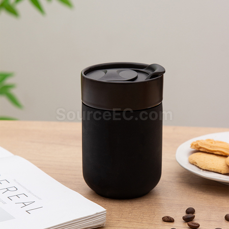 客製化旅行矽膠帶蓋陶瓷杯禮品
