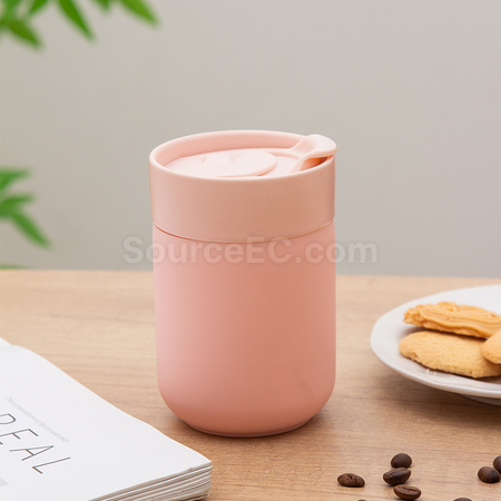 客製化旅行矽膠帶蓋陶瓷杯禮品
