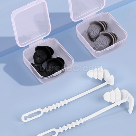 客製化帶繩防噪音游泳耳塞禮品