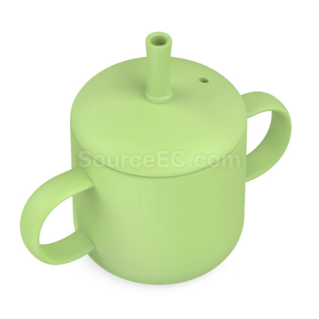 客製化吸管杯帶蓋防燙加厚矽膠杯禮品