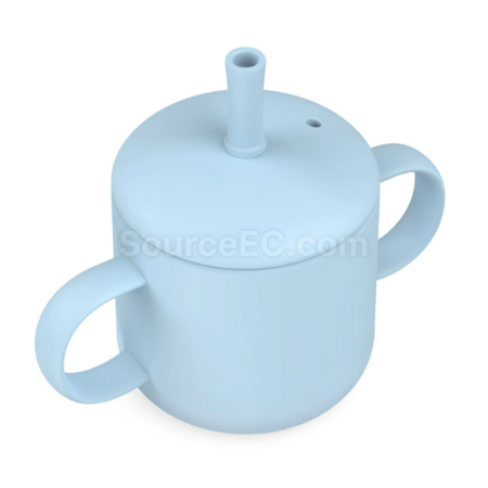 客製化吸管杯帶蓋防燙加厚矽膠杯禮品