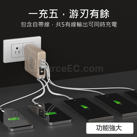 客製化30W多功能3合1行動電源（BSMI證書）禮品