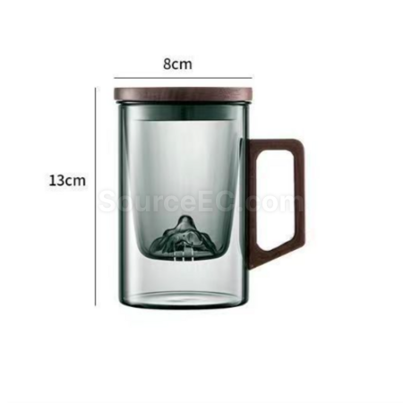 客製化高硼矽玻璃水杯茶水分離泡茶杯禮品