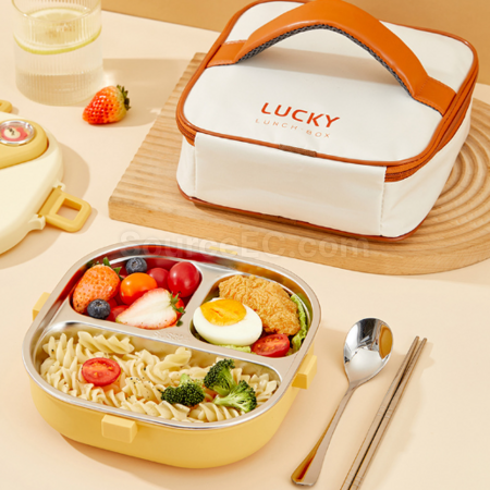 客製化304方形保溫分格餐盒禮品