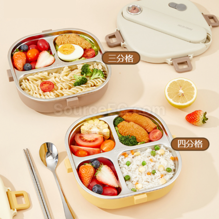 客製化304方形保溫分格餐盒禮品