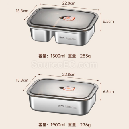 客製化316L不鏽鋼密封餐盒禮品