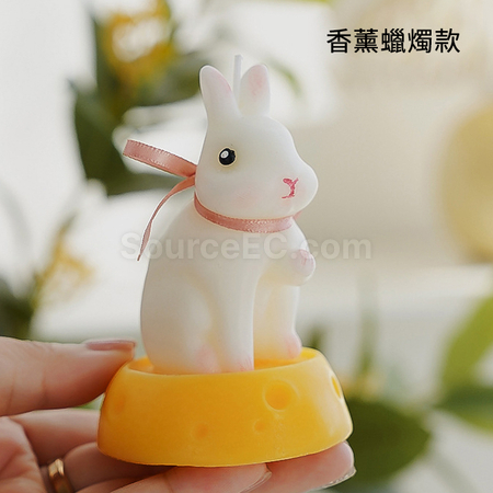 客製化月球兔子香熏蠟燭禮品