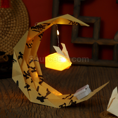 客製化中秋節月亮船DIY花燈禮品