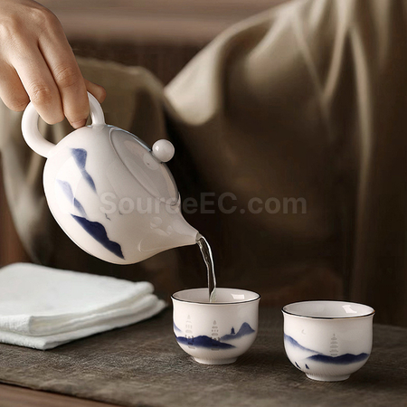客製化陶瓷玲瓏玲瓏茶具套組禮品