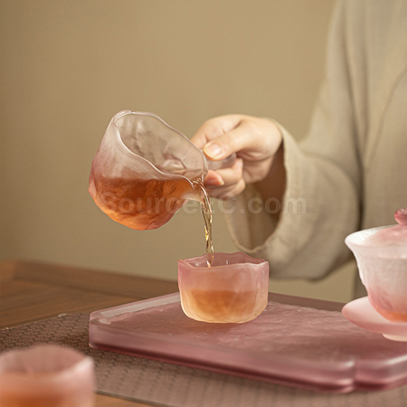 客製化日式琉璃紫磨砂茶具套裝禮品
