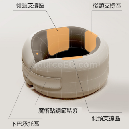 客製化可收納連帽u型頸枕禮品