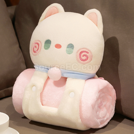 客製化卡通抱枕毯子兩用二合一禮品