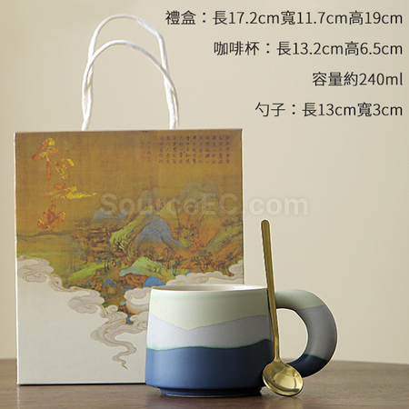 客製化釉畫三彩馬克杯杯禮品