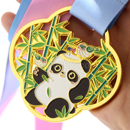 客製化熊貓金屬獎牌禮品