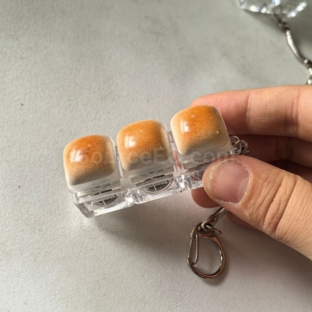 客製化焦糖麵包指尖減壓按鍵禮品