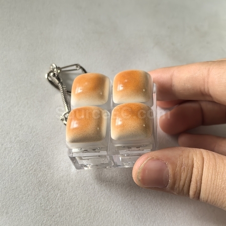 客製化焦糖麵包指尖減壓按鍵禮品