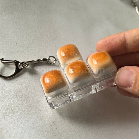 客製化焦糖麵包指尖減壓按鍵禮品