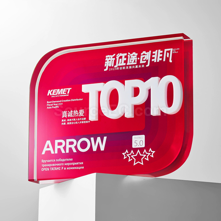 客製化數字週年水晶獎座禮品