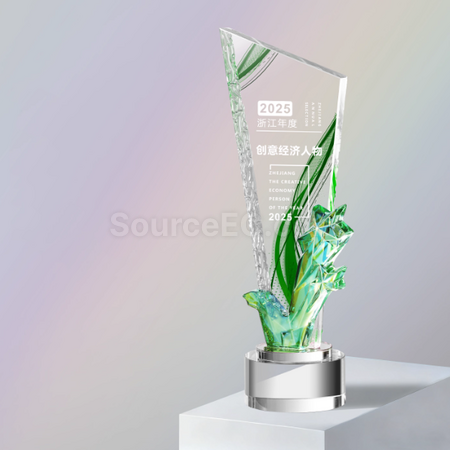 客製化炫彩水晶獎座禮品