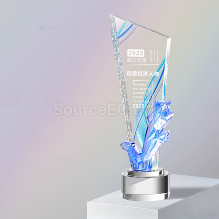 客製化炫彩水晶獎座禮品