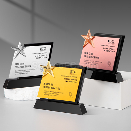 客製化創意金屬水晶座禮品