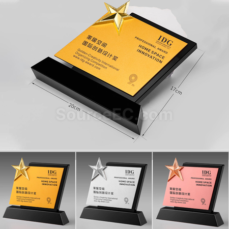 客製化創意金屬水晶座禮品