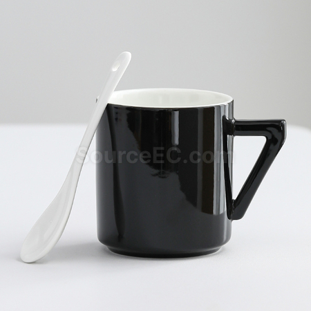 客製化數字手柄陶瓷杯禮品