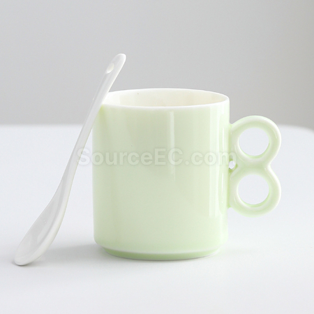 客製化數字手柄陶瓷杯禮品