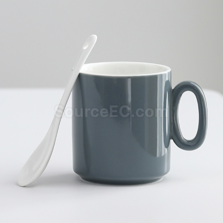 客製化數字手柄陶瓷杯禮品
