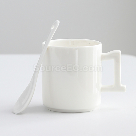 客製化數字手柄陶瓷杯禮品