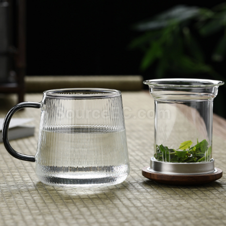 客製化玻璃茶水分離泡茶杯禮品