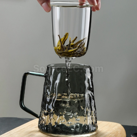 客製化玻璃茶水分離泡茶杯禮品