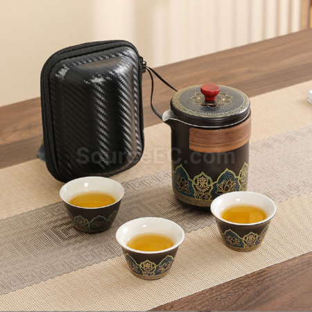 客製化便攜旅行陶瓷茶具套裝禮品