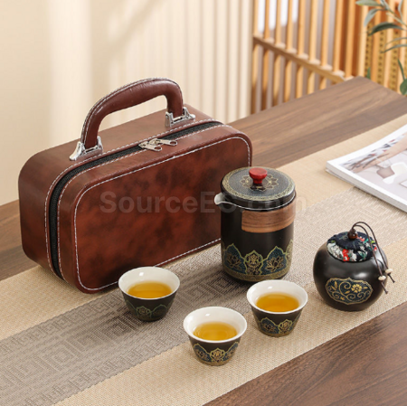 客製化便攜旅行陶瓷茶具套裝禮品