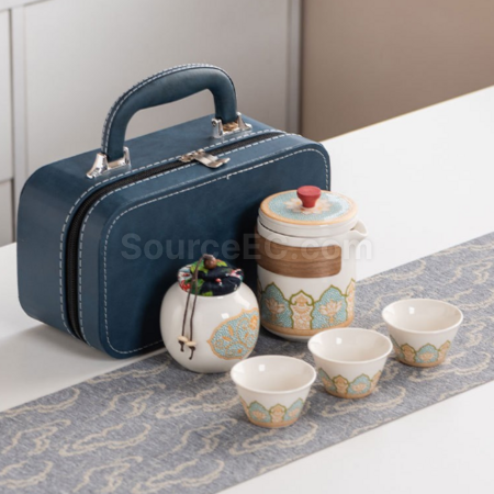 客製化便攜旅行陶瓷茶具套裝禮品