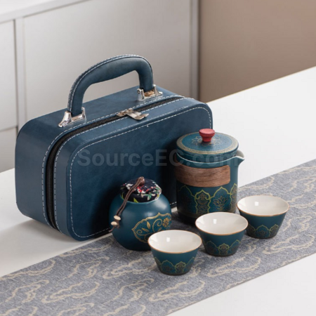 客製化便攜旅行陶瓷茶具套裝禮品