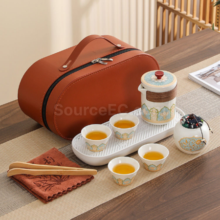 客製化便攜旅行陶瓷茶具套裝禮品