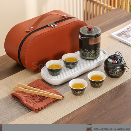 客製化便攜旅行陶瓷茶具套裝禮品