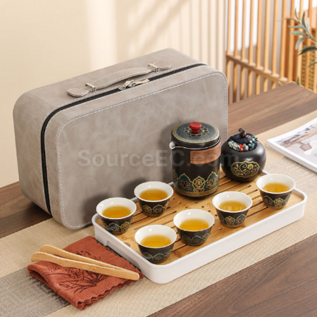 客製化便攜旅行陶瓷茶具套裝禮品