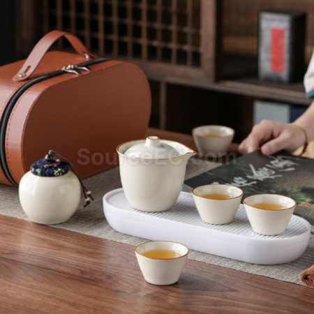 客製化汝窯旅行茶具套裝禮品