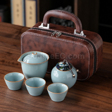 客製化汝窯旅行茶具套裝禮品