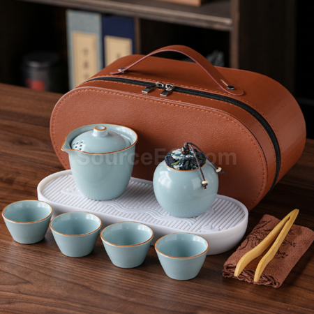 客製化汝窯旅行茶具套裝禮品