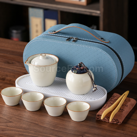 客製化汝窯旅行茶具套裝禮品