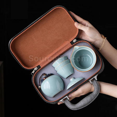 客製化汝窯旅行茶具套裝禮品